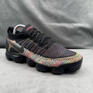 Nike Air VaporMax Flyknit 2 Men’s Athletic Shoes Size 9 Black/Racer Multicolor